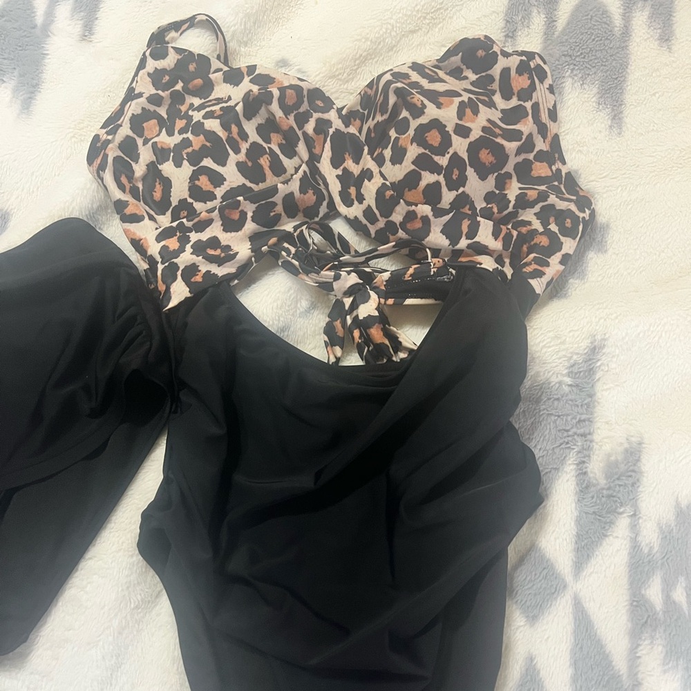 Black leopard One-Piece Swimsuit